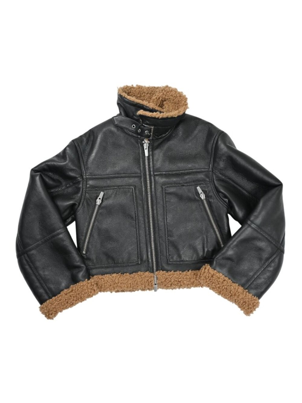 A.L.C. Mountain Sherpa Jacket in Black & Brown
